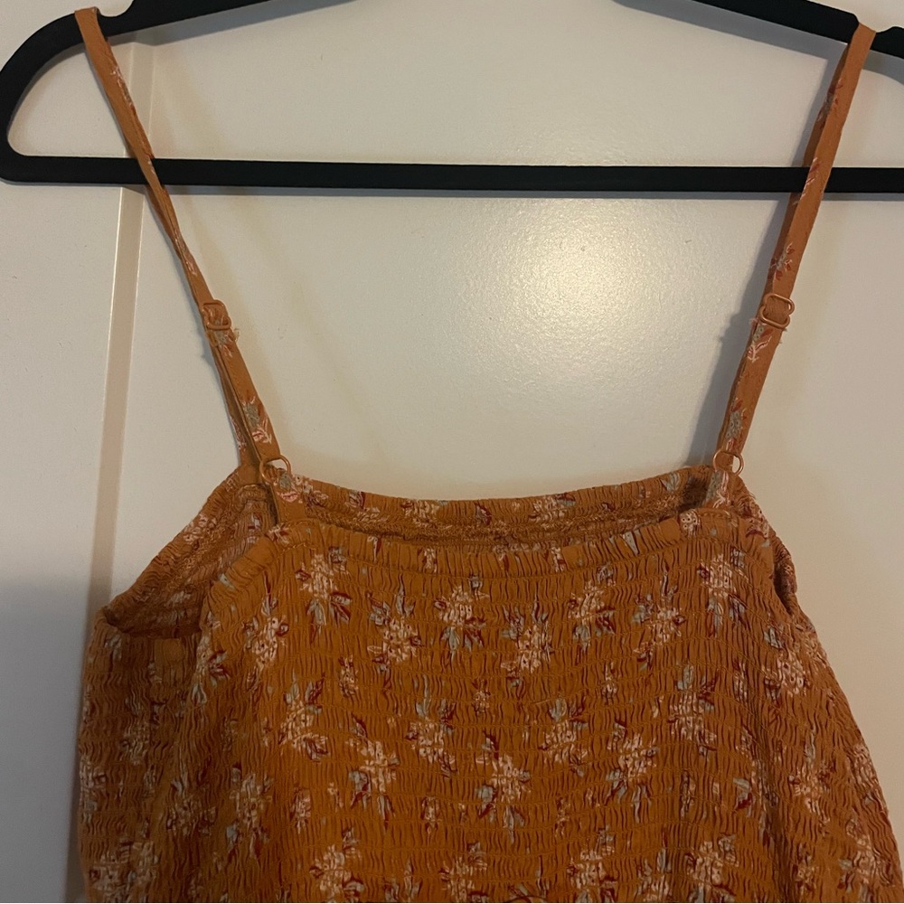 Universal Thread orange floral tiered dress size medium - Picture 2 of 5